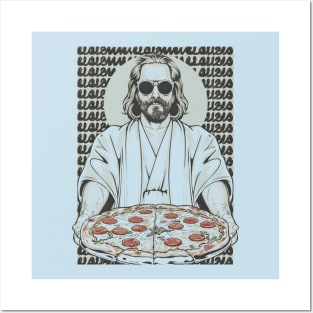 The big lebowski the dude with pizza Posters and Art